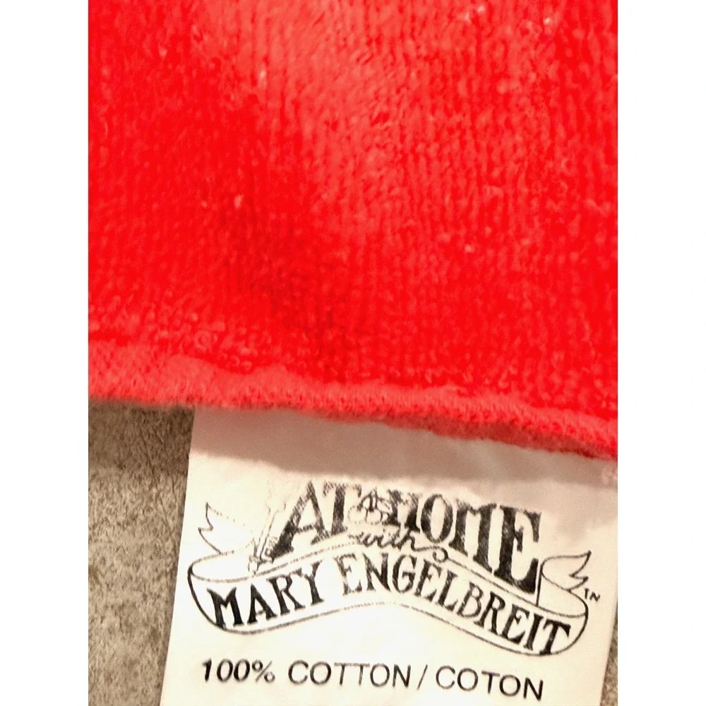 Vintage Mary Engelbreit At The Seaside Beach Towel 100% Cotton Red 54x27 Summer